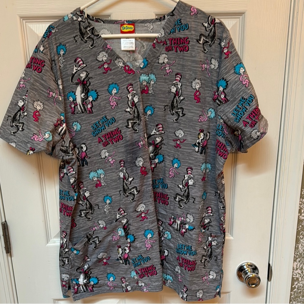 Women’s Dr Seuss Scrub Top
